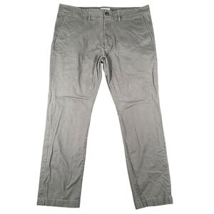 Goodfellow & Co Mens 38x30 Hennepin Chino Gray Flat Front Pants Pockets‎